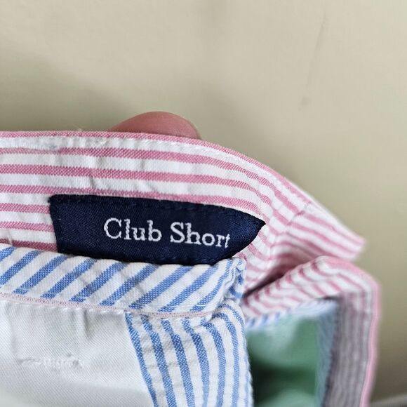 vineyard vines mens pierced seersucker club shorts size 38 pastel preppy yacht - Picture 2 of 7